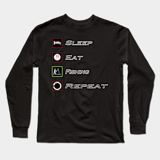 Sleep Eat Fishing Repeat Shirt Long Sleeve T-Shirt